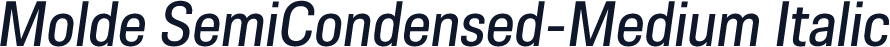 Molde SemiCondensed-Medium Italic
