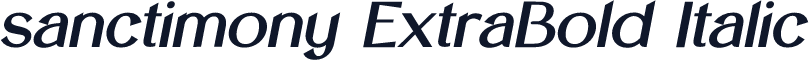 sanctimony ExtraBold Italic
