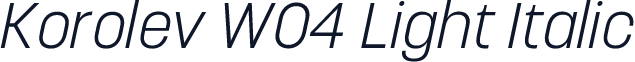 Korolev W04 Light Italic