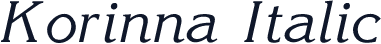 Korinna Italic