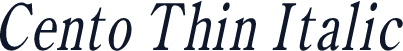 Cento Thin Italic