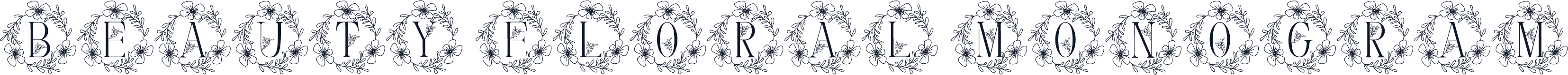 Beauty Floral Monogram