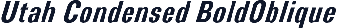 Utah Condensed BoldOblique