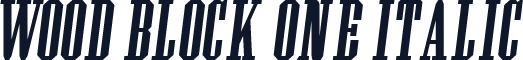 Wood Block One Italic