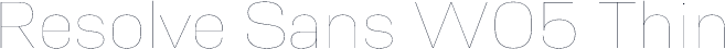 Resolve Sans W05 Thin