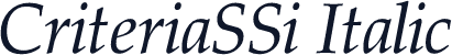 CriteriaSSi Italic