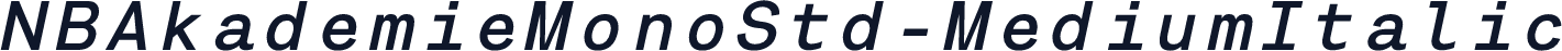 NBAkademieMonoStd-MediumItalic