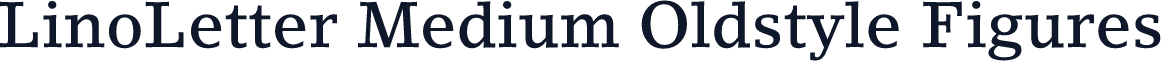 LinoLetter Medium Oldstyle Figures
