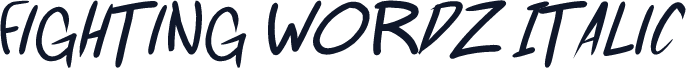 Fighting wordz Italic