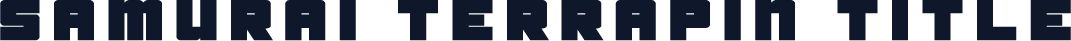 Samurai Terrapin Title