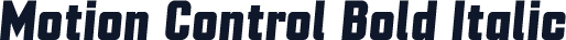 Motion Control Bold Italic