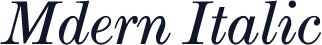 Mdern Italic