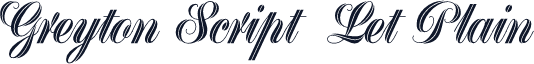 Greyton Script  Let Plain