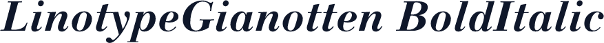 LinotypeGianotten BoldItalic