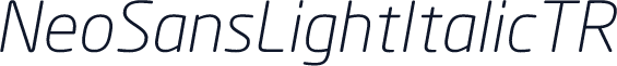 NeoSansLightItalicTR