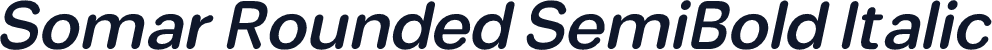 Somar Rounded SemiBold Italic