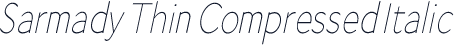Sarmady Thin Compressed Italic