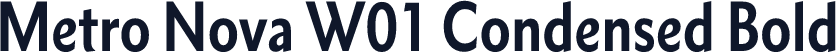 Metro Nova W01 Condensed Bold
