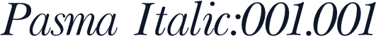 Pasma Italic:001.001