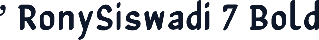 ' RonySiswadi 7 Bold