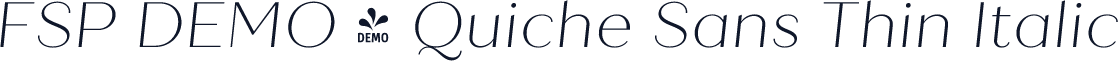 FSP DEMO - Quiche Sans Thin Italic