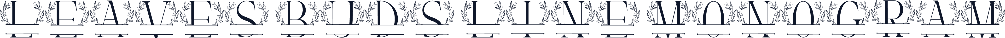Leaves Buds Line Monogram
