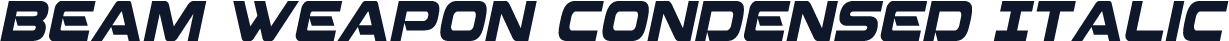 Beam Weapon Condensed Italic