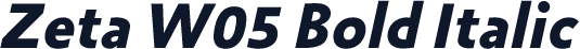 Zeta W05 Bold Italic