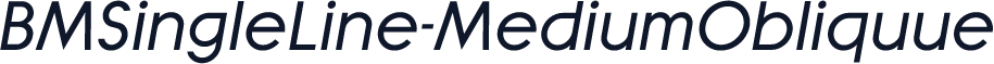 BMSingleLine-MediumObliquue