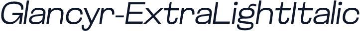 Glancyr-ExtraLightItalic