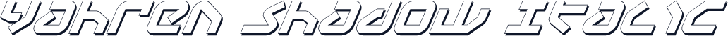 Yahren Shadow Italic
