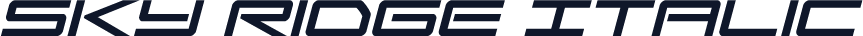 Sky Ridge Italic
