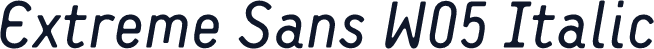 Extreme Sans W05 Italic