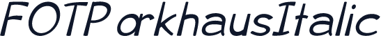 FOTPorkhausItalic