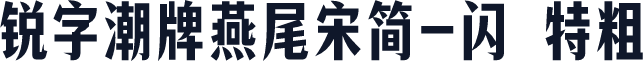 锐字潮牌燕尾宋简-闪 特粗