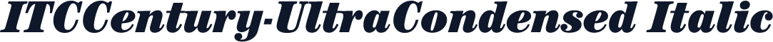 ITCCentury-UltraCondensed Italic