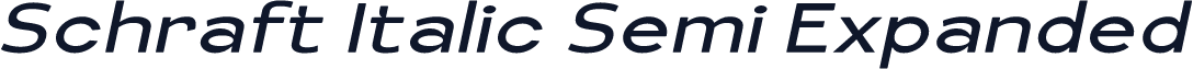 Schraft Italic Semi Expanded