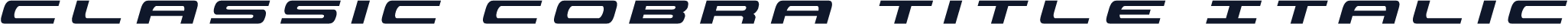 Classic Cobra Title Italic