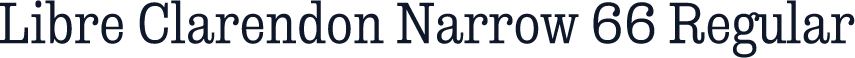 Libre Clarendon Narrow 66 Regular