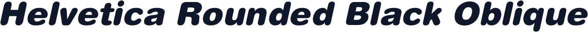 Helvetica Rounded Black Oblique