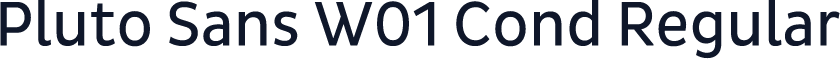 Pluto Sans W01 Cond Regular