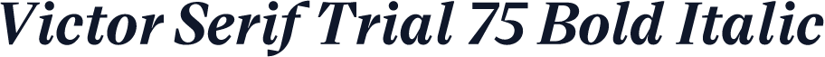 Victor Serif Trial 75 Bold Italic