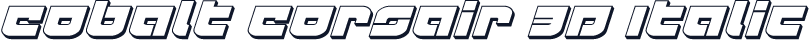 Cobalt Corsair 3D Italic