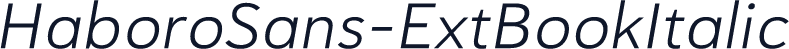 HaboroSans-ExtBookItalic