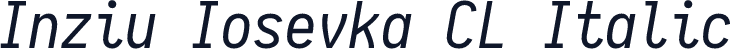 Inziu Iosevka CL Italic