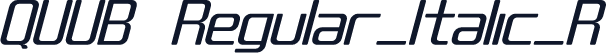 QUUB Regular_Italic_R