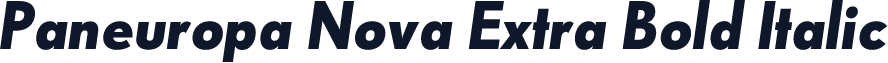 Paneuropa Nova Extra Bold Italic