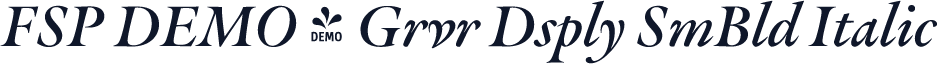 FSP DEMO - Grvr Dsply SmBld Italic