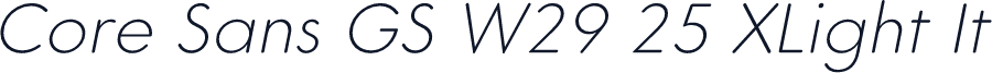 Core Sans GS W29 25 XLight It