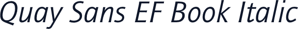 Quay Sans EF Book Italic